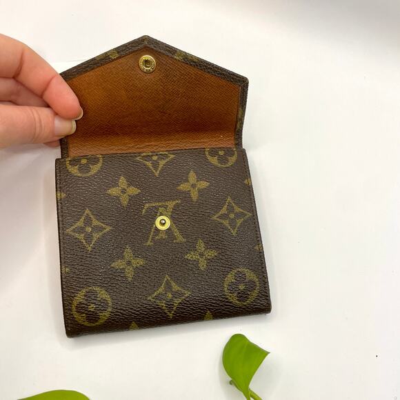 Louis Vuitton Bifold Vintage Square Elise Monogram Wallet Double Sided 0394 - Picture 6 of 12